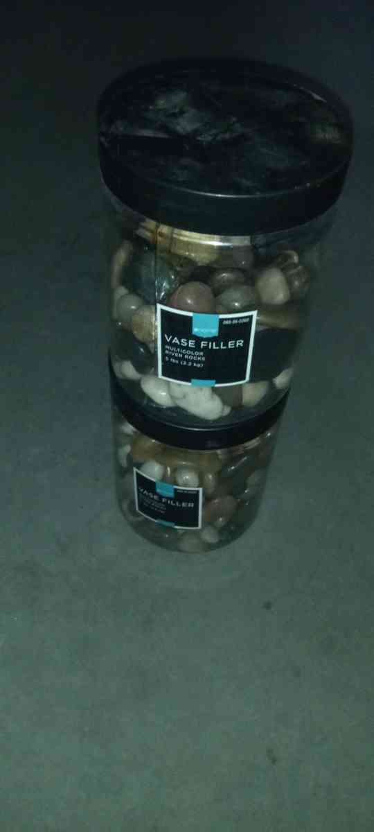 2 plastic boxes of river stones - Adelanto, California - FleaMarketBay