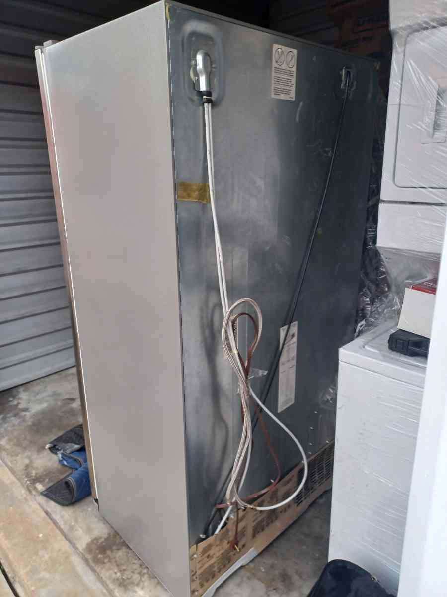 fridge washer dryer combo and fire place TV stand - Houston, Texas