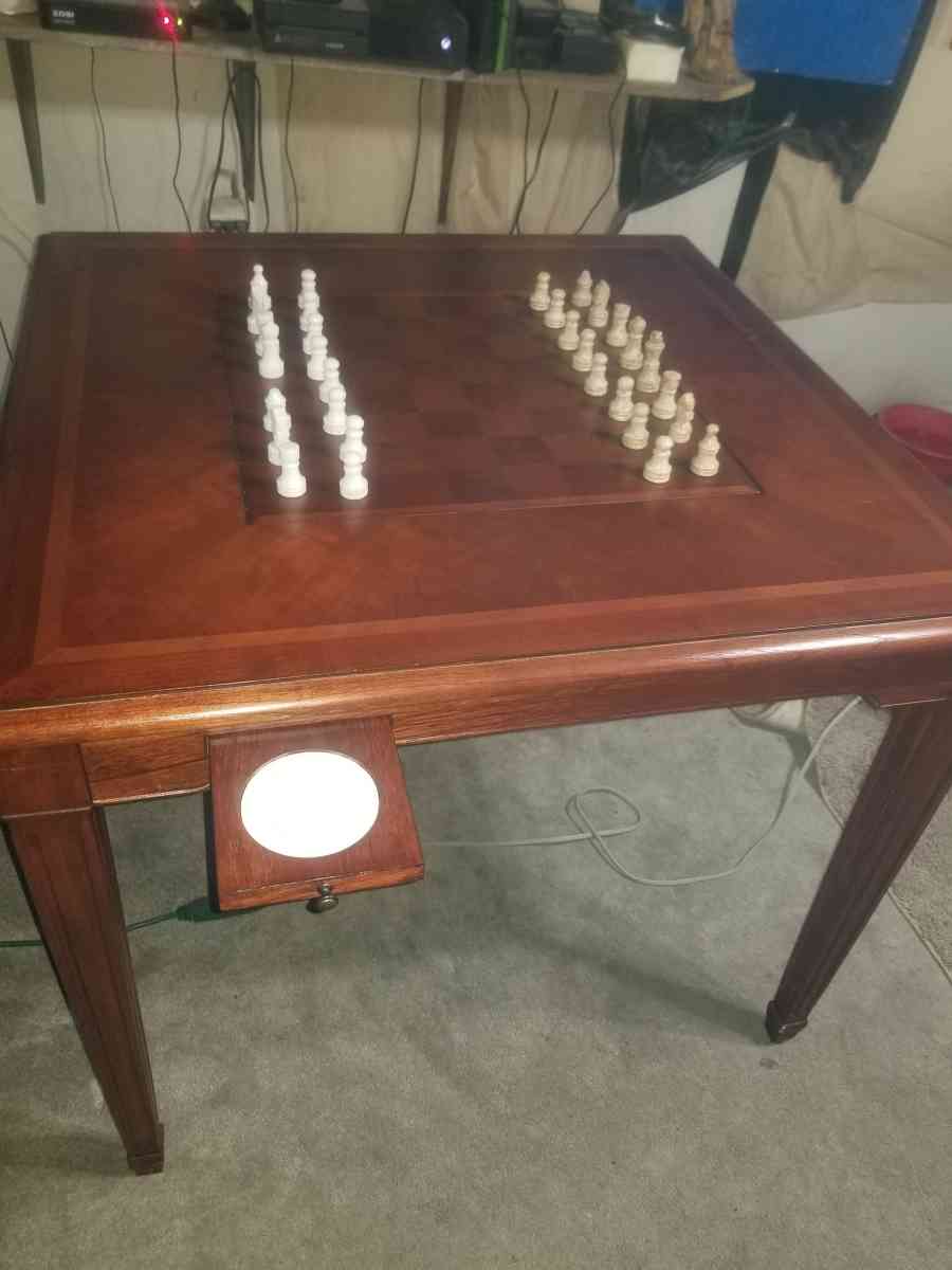 Cathedral Cherry Hekman Game Table - Columbus, Indiana - FleaMarketBay
