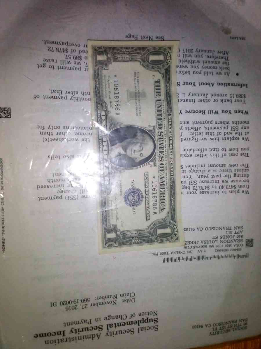 1935 1957 1957a 1 dollar silver certificate blue seal star - San Francisco, California - FleaMarketBay