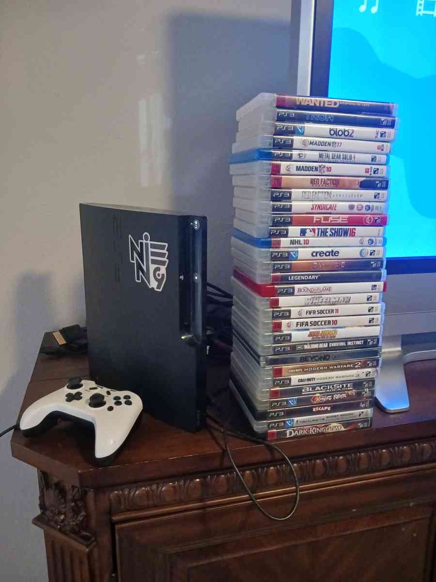 Ps3 slim console and 30 games - Houston, Texas - FleaMarketBay