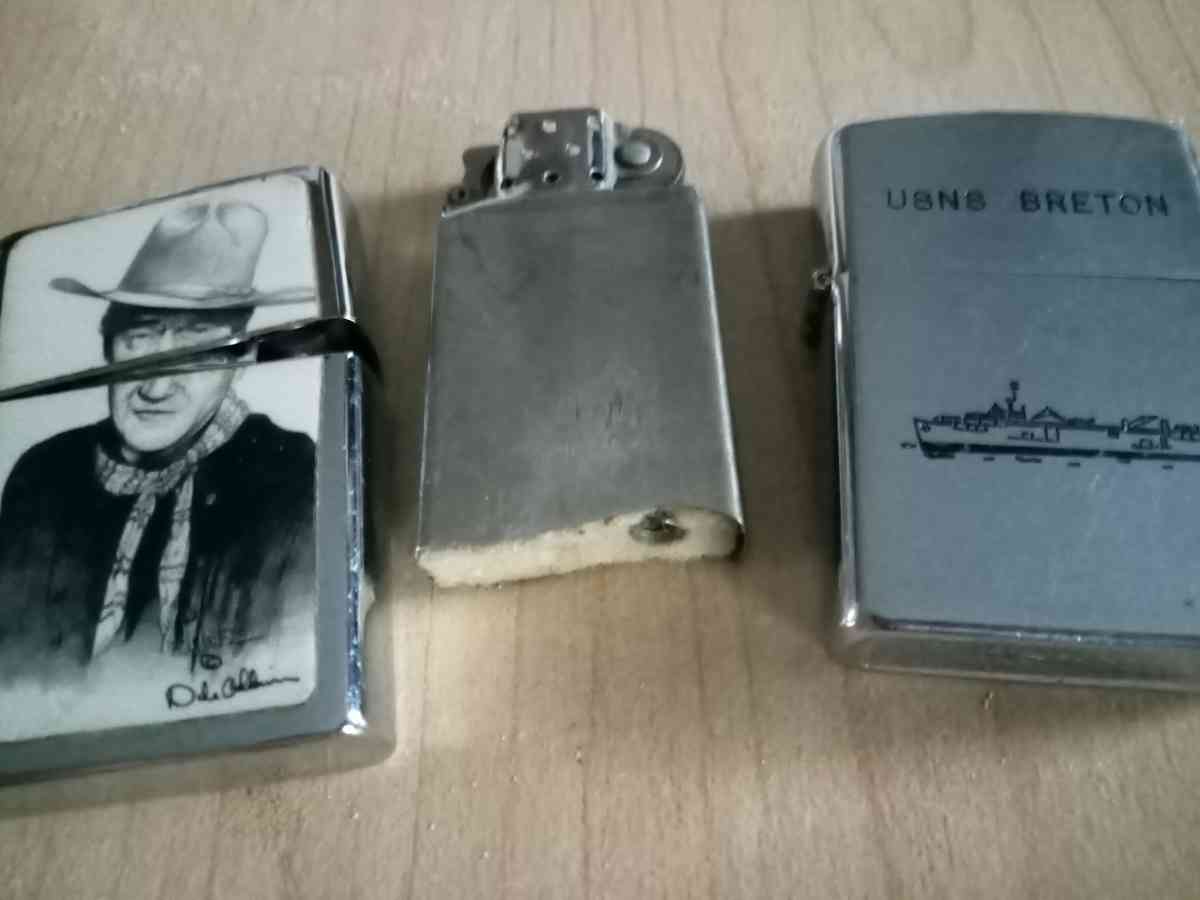 3 Vintage Chrome Lighters - Zellwood, Florida