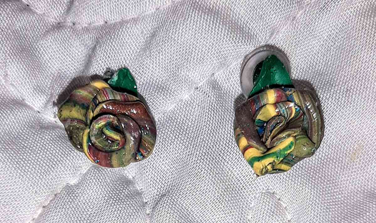 Handcrafted ROSE earrings - Englewood, Florida