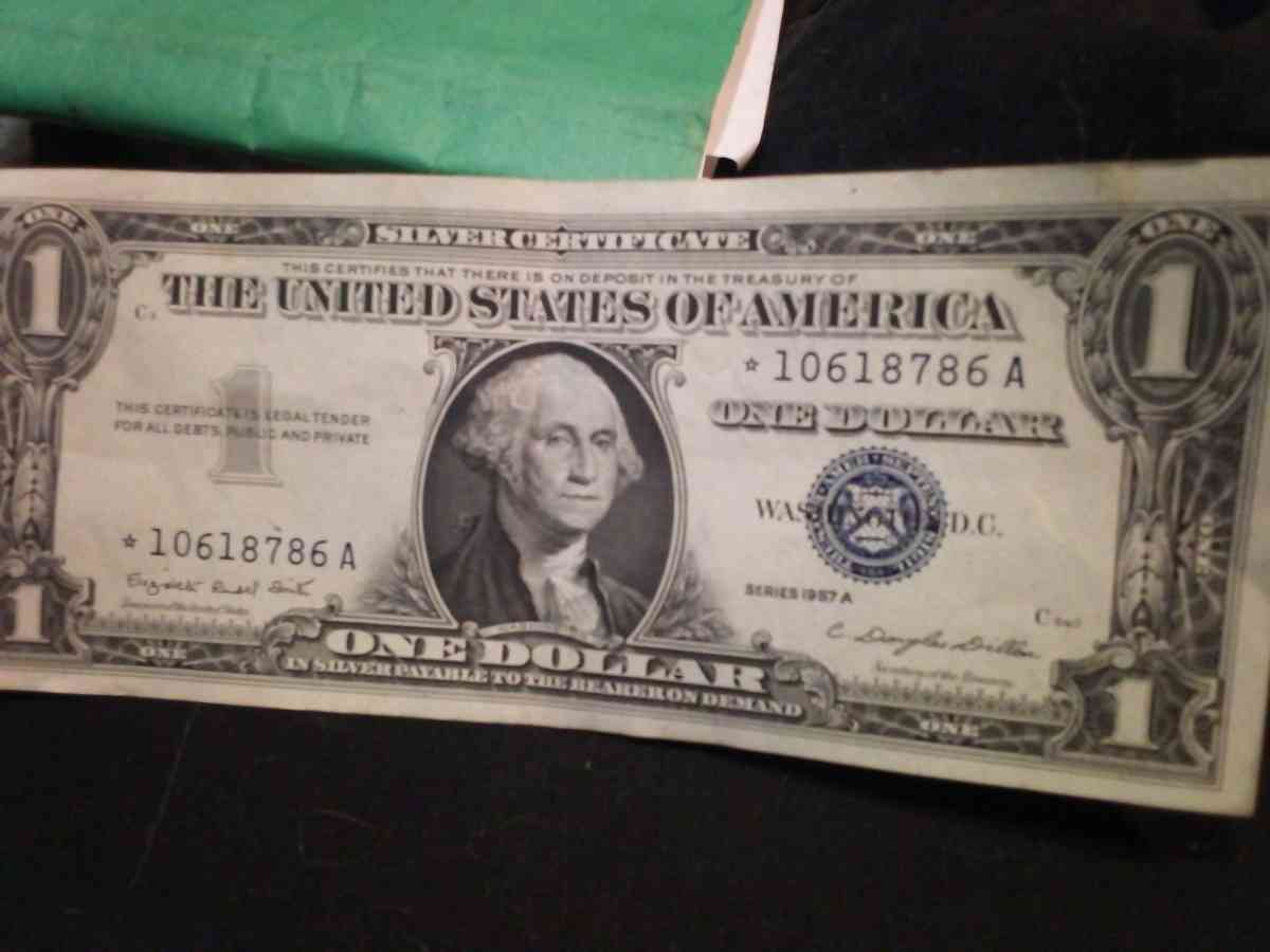 1935 1957 1957a 1 dollar silver certificate blue seal star - San Francisco, California - FleaMarketBay