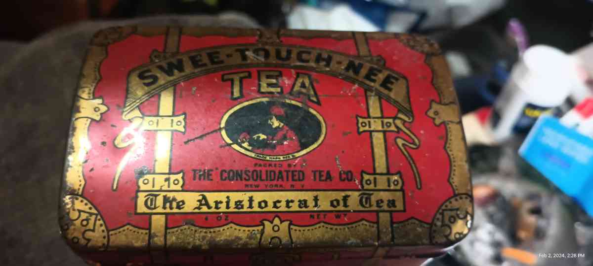 vintage tea tin used but clean readable - Philadelphia, Pennsylvania - FleaMarketBay