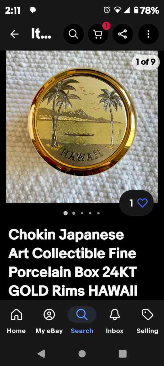 24k plated Hawaii CHOKIN BOX - Philadelphia, Pennsylvania - FleaMarketBay