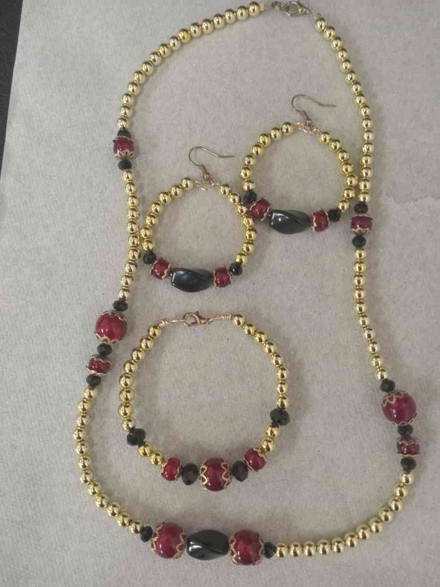 Red and Black 3Pc Jewelry Set - Rochester, New York - FleaMarketBay