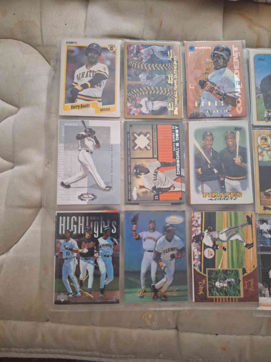 Barry bonds cards front to back in mint condition too - Miamisburg, Ohio - FleaMarketBay