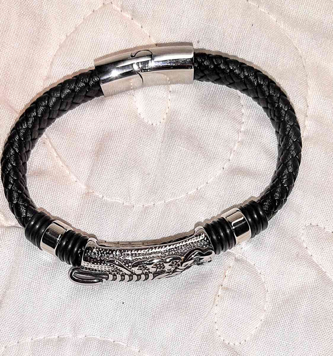 Scorpion PU Braided Leather Bracelet - Englewood, Florida - FleaMarketBay