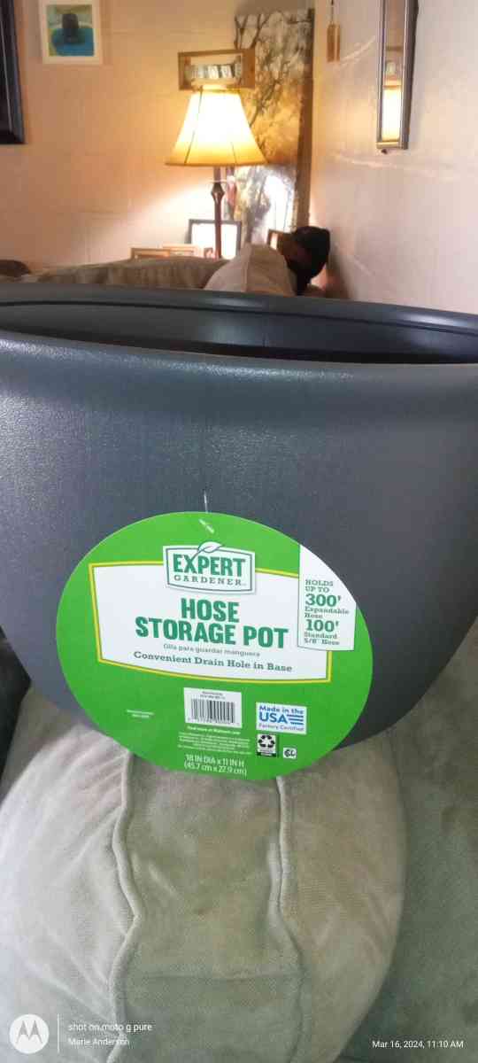 water hose storage pot - Clover, South Carolina