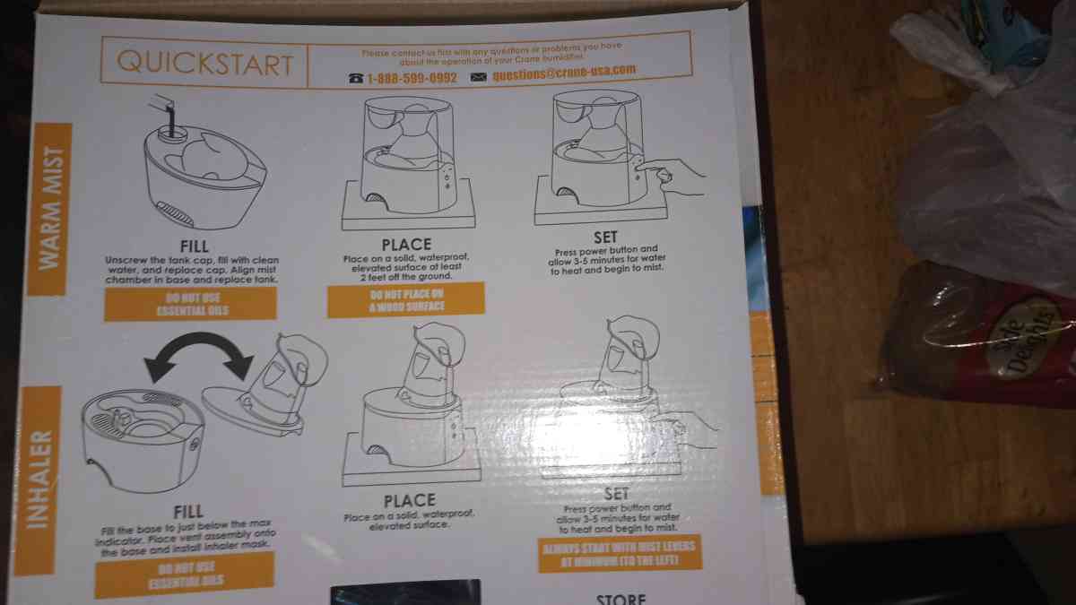 two in one warm mist humidifier and steam inhaler - Warren, Ohio - FleaMarketBay