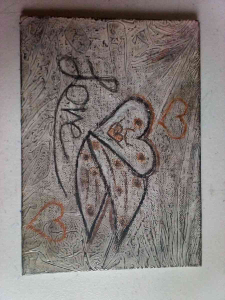 charcoal canvas drawing - Shell Knob, Missouri - FleaMarketBay