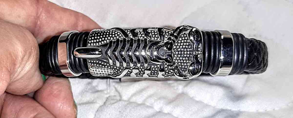 Scorpion PU Braided Leather Bracelet - Englewood, Florida - FleaMarketBay