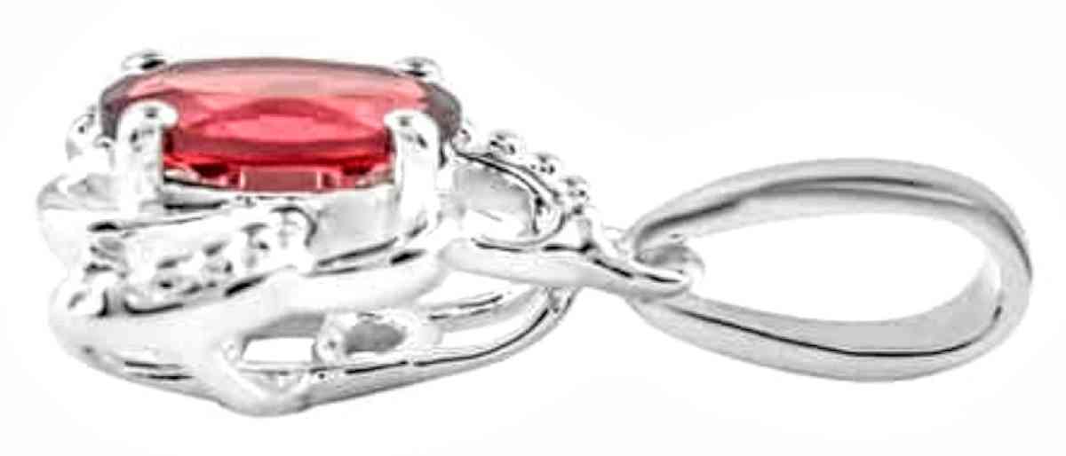 SOLD  Orissa Rose Garnet Sterling Silver Pendant - Englewood, Florida - FleaMarketBay