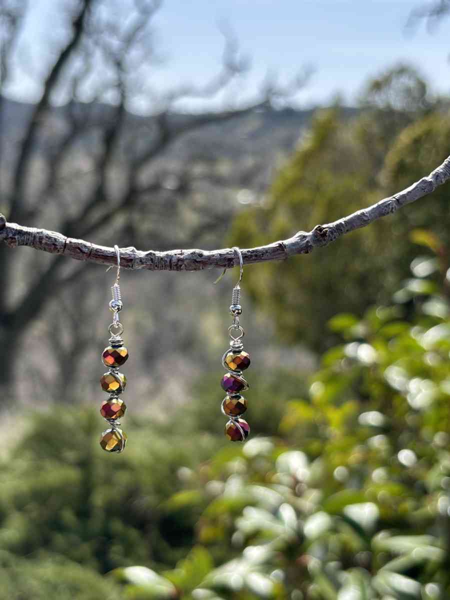 handmade wire wrapped earrings - Tehachapi, California