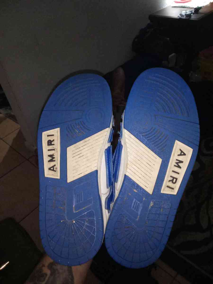 AMIRI SKEL TOP SIZE 10 BLUE AND WHITE SNEAKERS - Tampa, Florida - FleaMarketBay