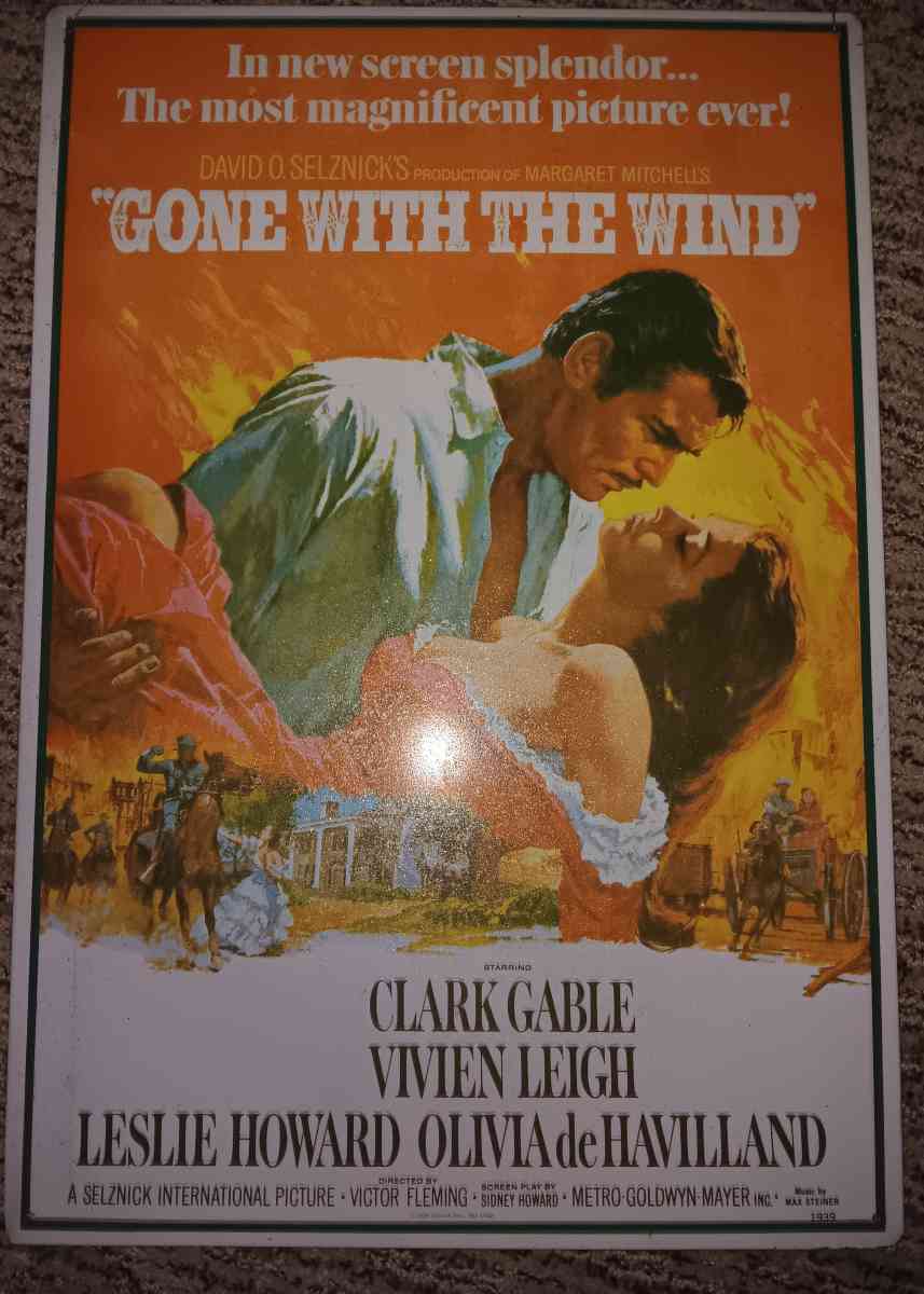 11 x 17 tin GONE WITH THE WIND posters - Fairmont, Minnesota - FleaMarketBay