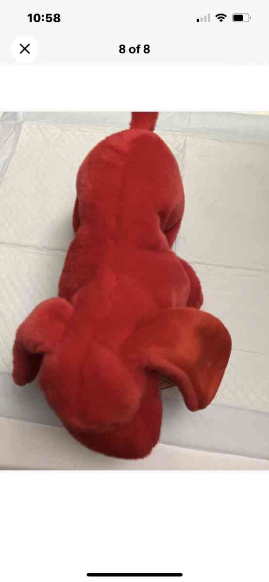 Ty Rover the red dog beanie buddy  error left ear backwards - Dyersburg, Tennessee - FleaMarketBay