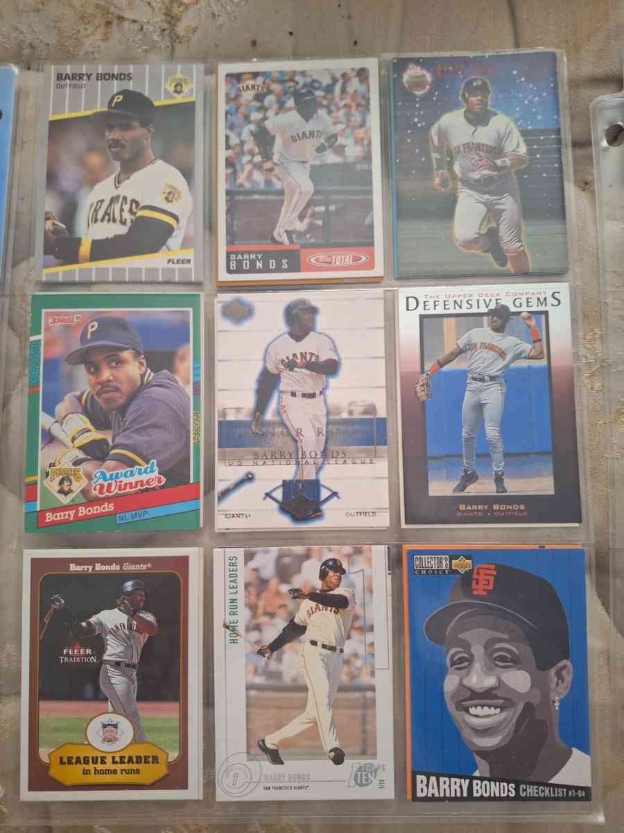 Barry bonds cards front to back in mint condition too - Miamisburg, Ohio - FleaMarketBay