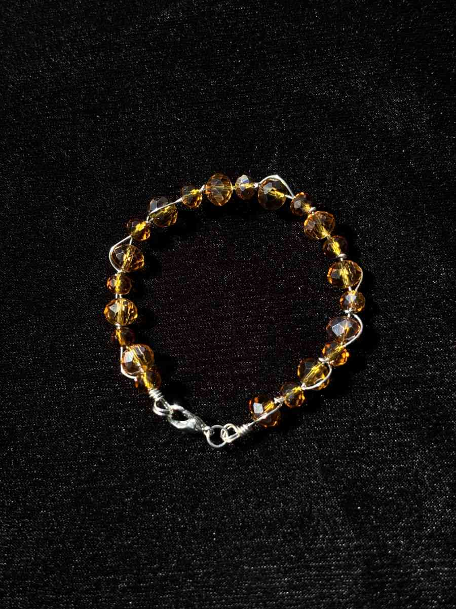 Handamde wire wrapped beaded bracelet - Tehachapi, California
