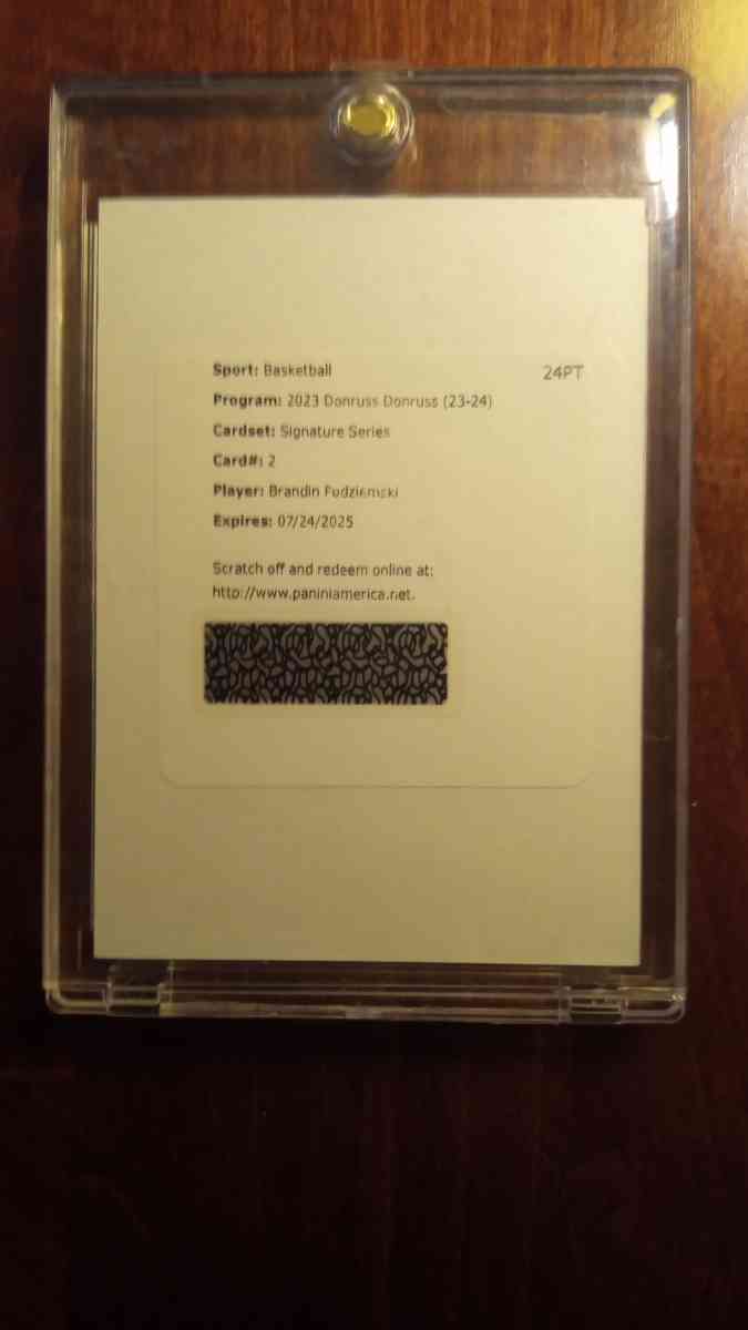 2023 Donruss Brandin Podziemski signature series card