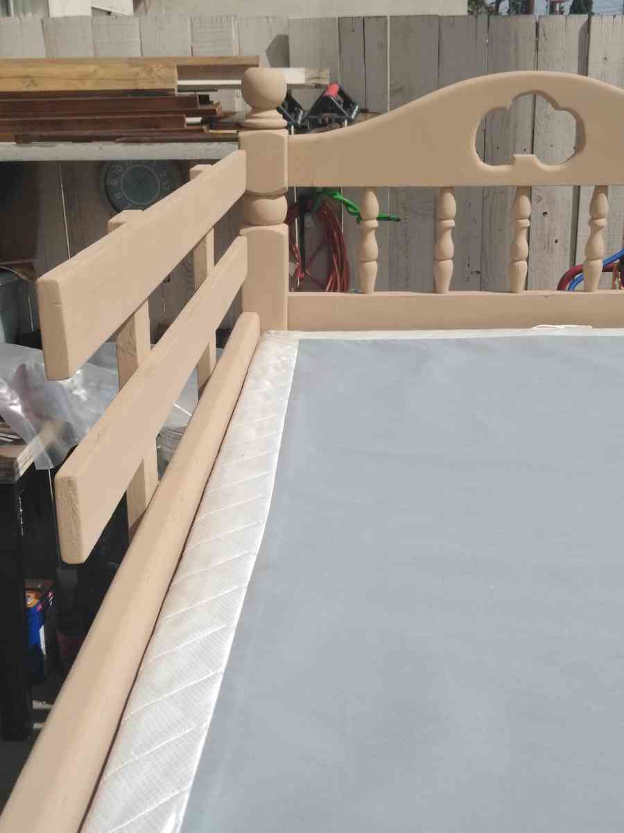 solid wood Bunk bed with box spring - Corona, California - FleaMarketBay