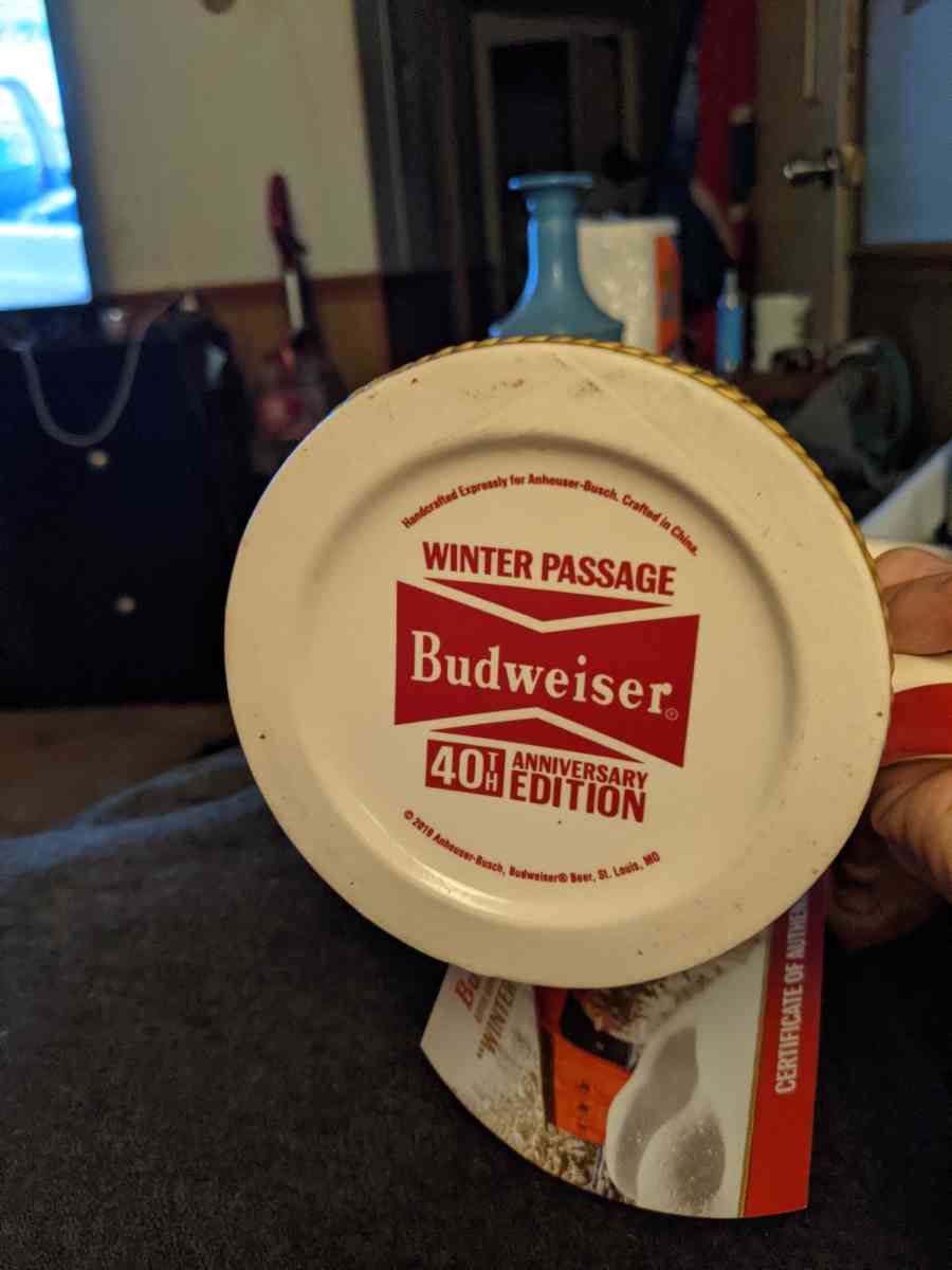 40th anniversary edition Budweiser stien - Shirleysburg, Pennsylvania - FleaMarketBay