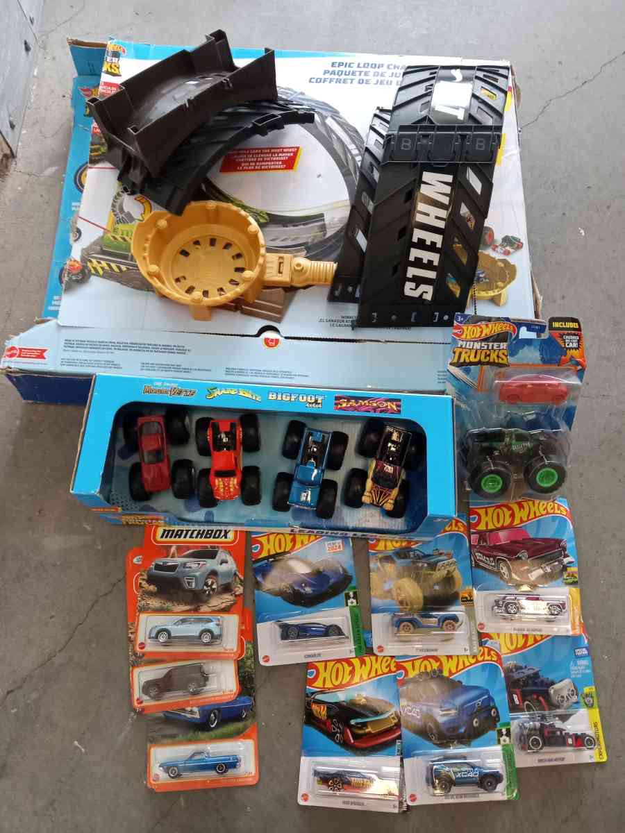 the monster trucks and ramp - Adelanto, California - FleaMarketBay