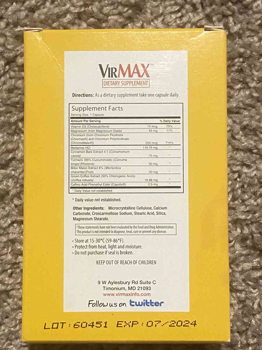 VirMAX Blood Sigar Stabilization - Atlanta, Georgia - FleaMarketBay