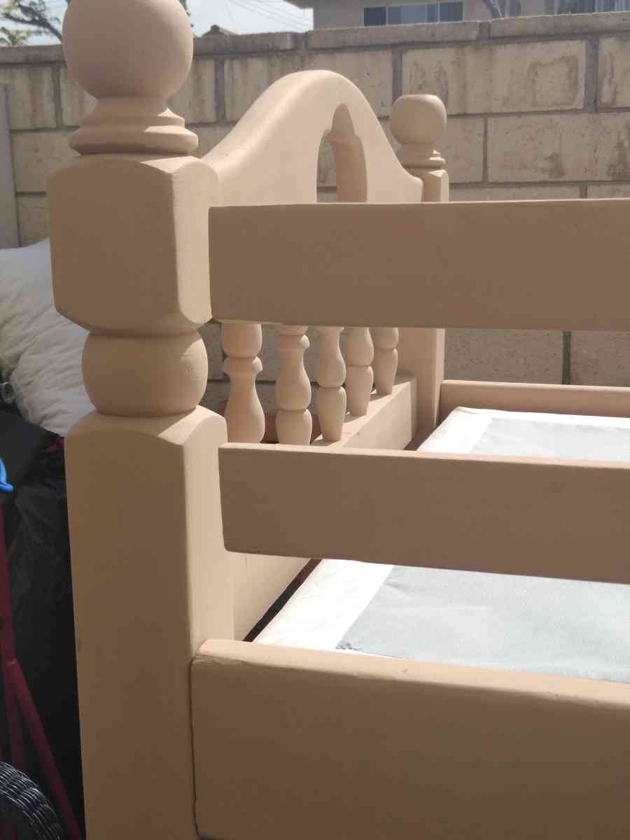 solid wood Bunk bed with box spring - Corona, California - FleaMarketBay