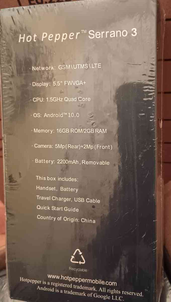 New Android Smartphone 16GB Serrano 3 - Springfield, Massachusetts - FleaMarketBay