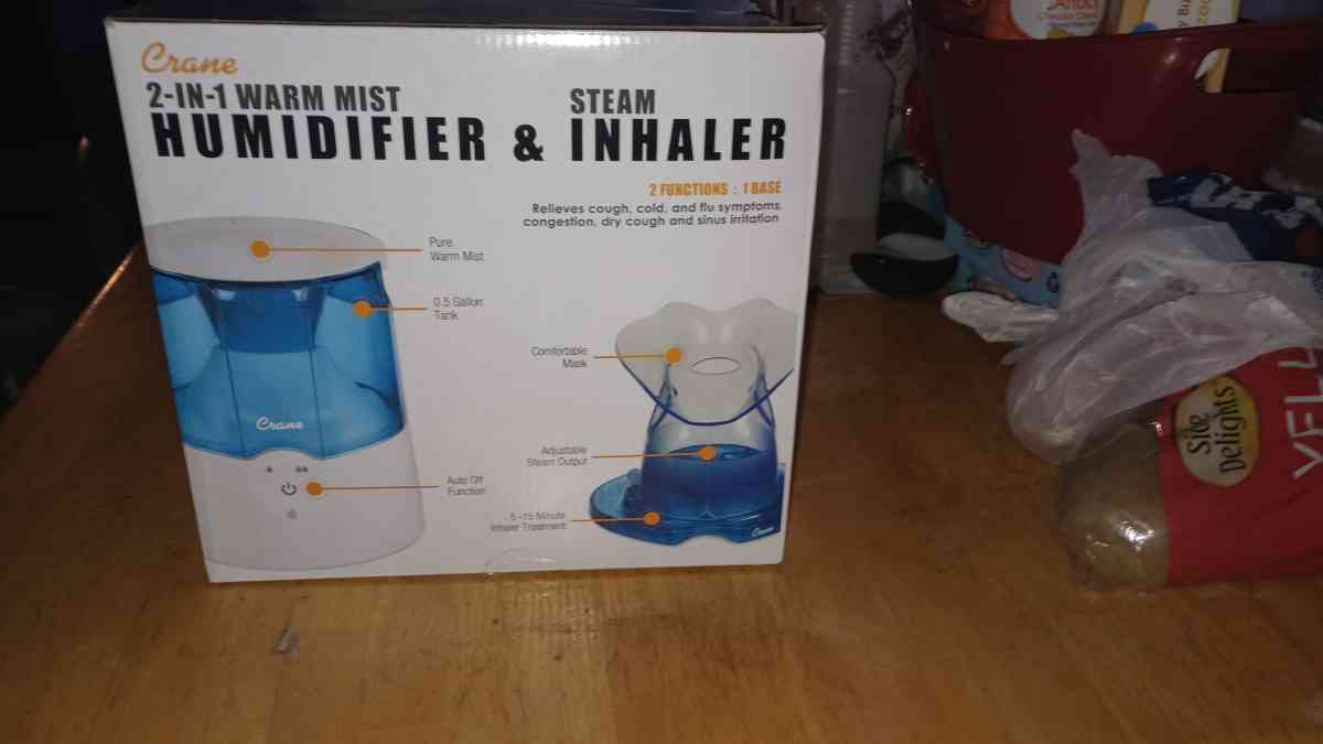 two in one warm mist humidifier and steam inhaler - Warren, Ohio - FleaMarketBay