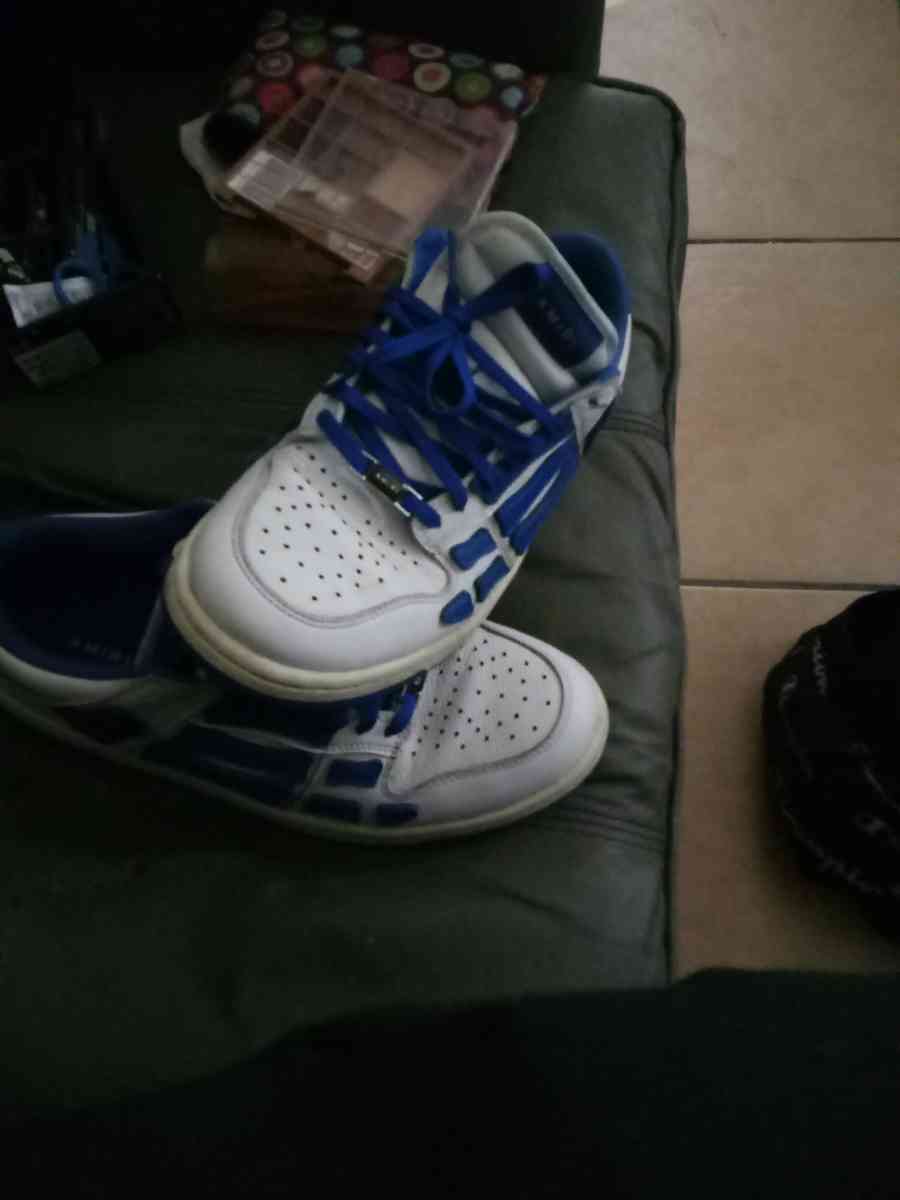 AMIRI SKEL TOP SIZE 10 BLUE AND WHITE SNEAKERS - Tampa, Florida - FleaMarketBay