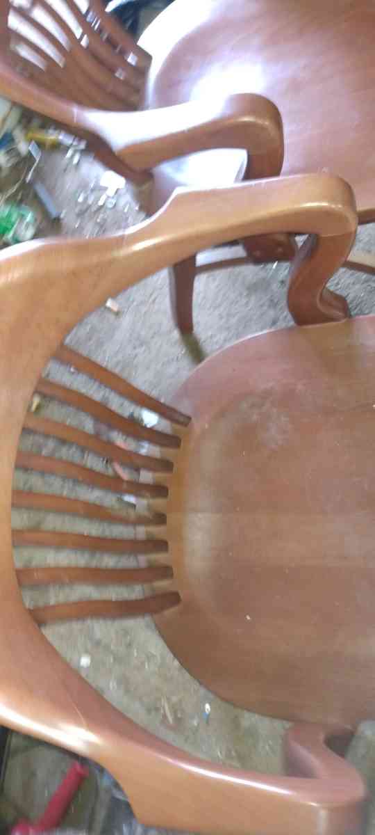 both solid wood chairs One price - Adair, Oklahoma - FleaMarketBay