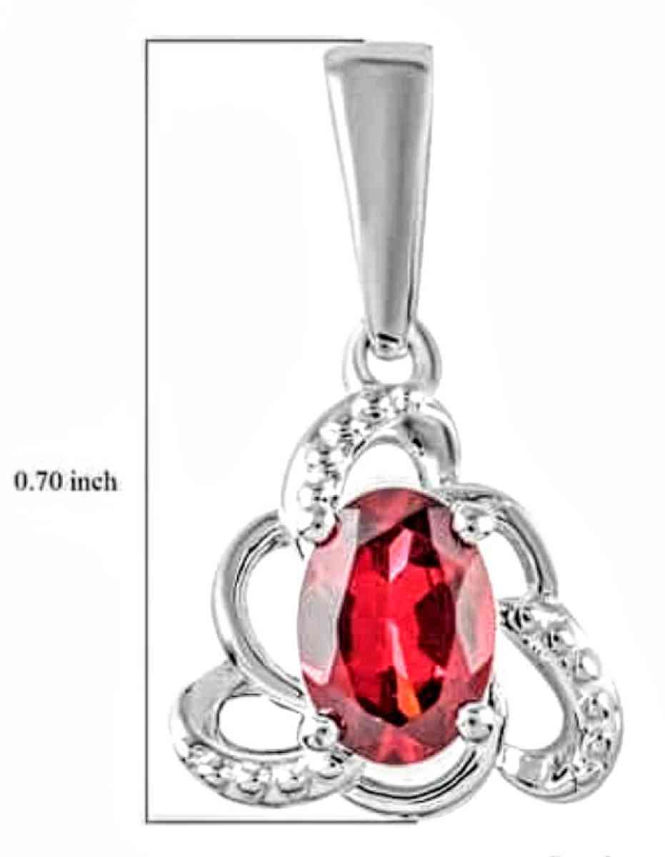 SOLD  Orissa Rose Garnet Sterling Silver Pendant - Englewood, Florida - FleaMarketBay
