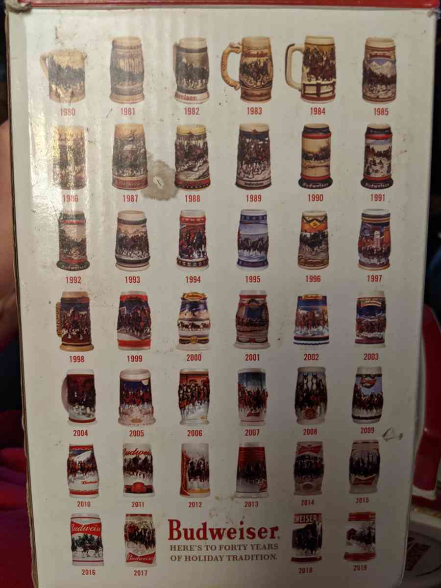 40th anniversary edition Budweiser stien - Shirleysburg, Pennsylvania