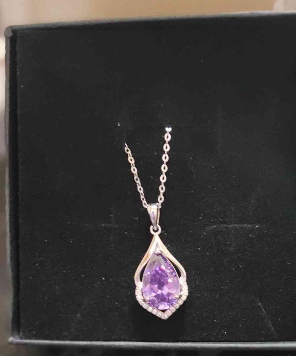 Sterling silver amethyst necklace