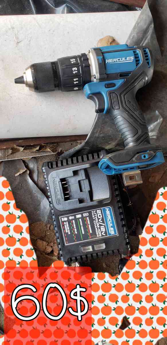 Hercules hammer drill batt and charger