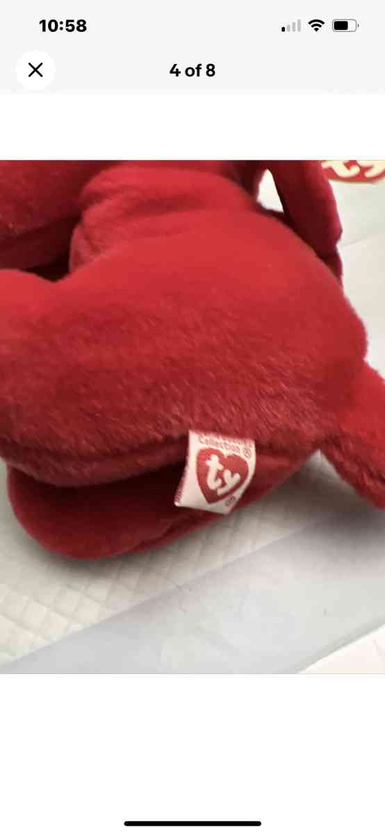 Ty Rover the red dog beanie buddy  error left ear backwards - Dyersburg, Tennessee - FleaMarketBay