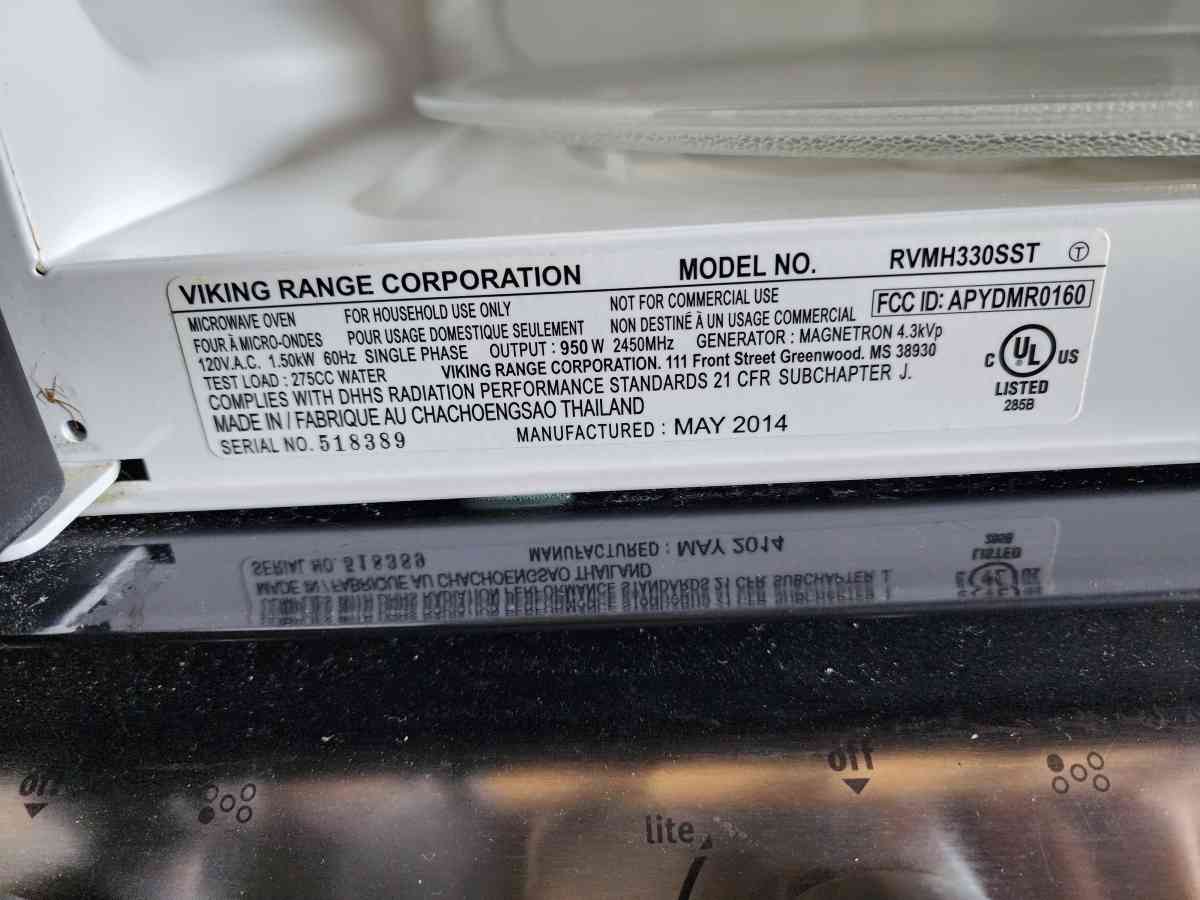 VIKING OVER THE RANGE MICROWAVE - Santa Ana, California - FleaMarketBay