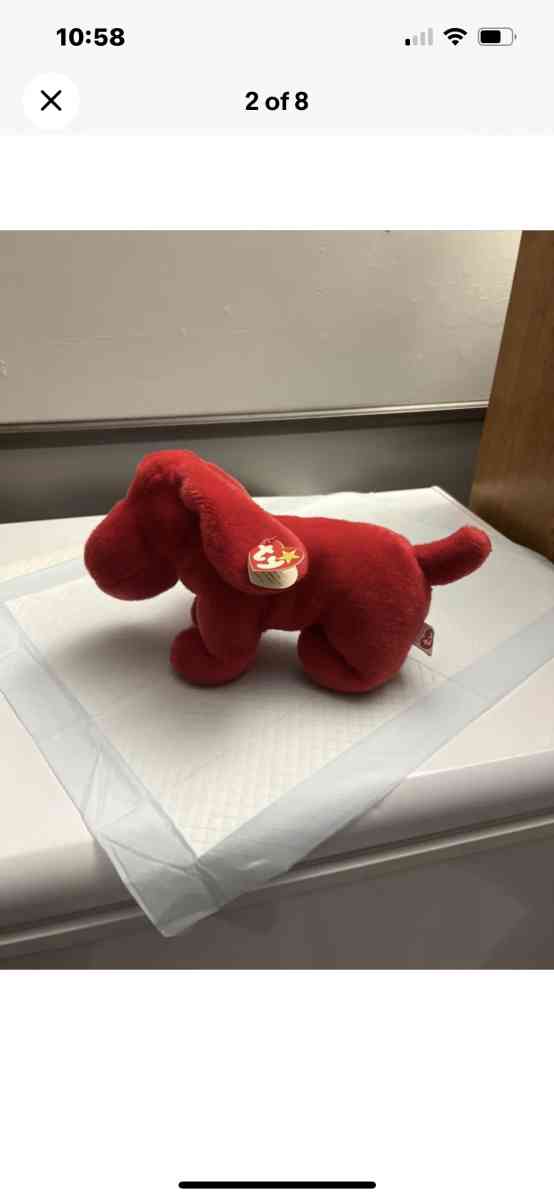 Ty Rover the red dog beanie buddy  error left ear backwards - Dyersburg, Tennessee - FleaMarketBay