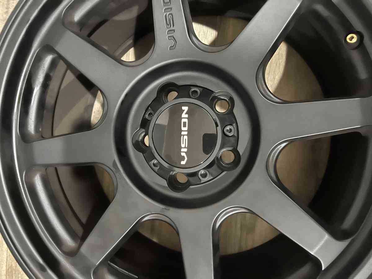 4 new identical matte black Vision rims - Lake Forest, California - FleaMarketBay