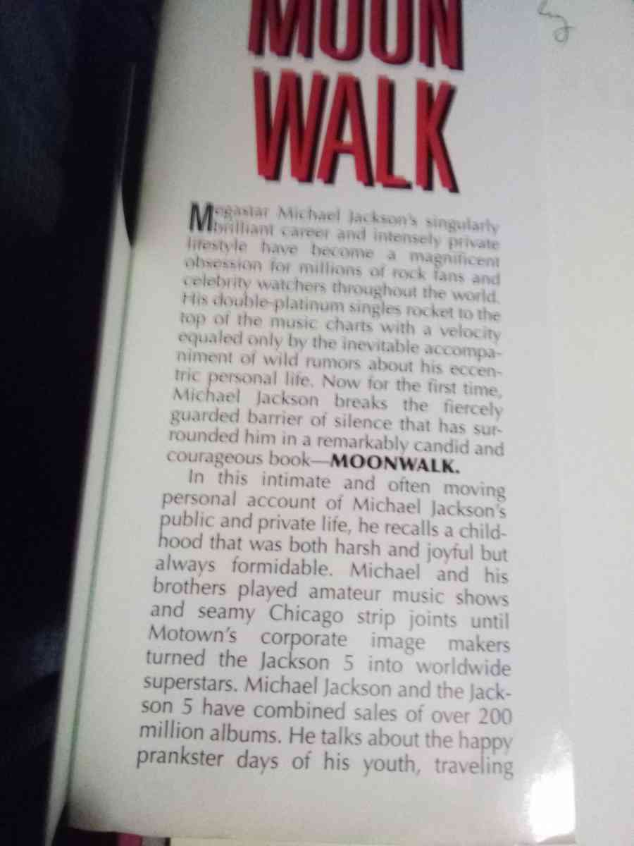 Michael Jackson Moon Walk autobiography book - Alexandria, Indiana - FleaMarketBay