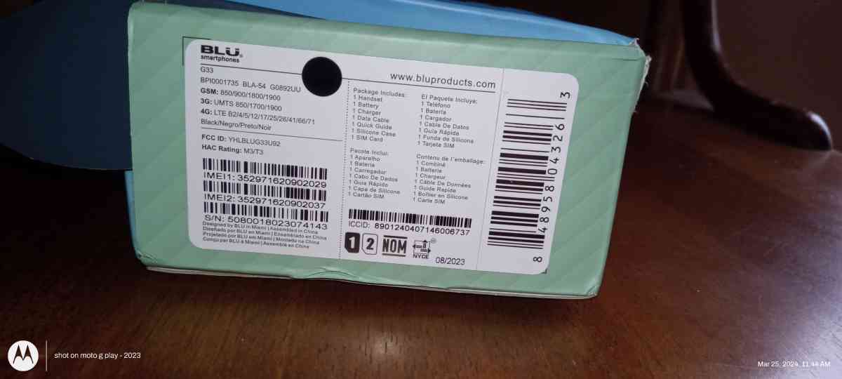 Blu Brand G33 Cellphone - Pelham, Alabama - FleaMarketBay