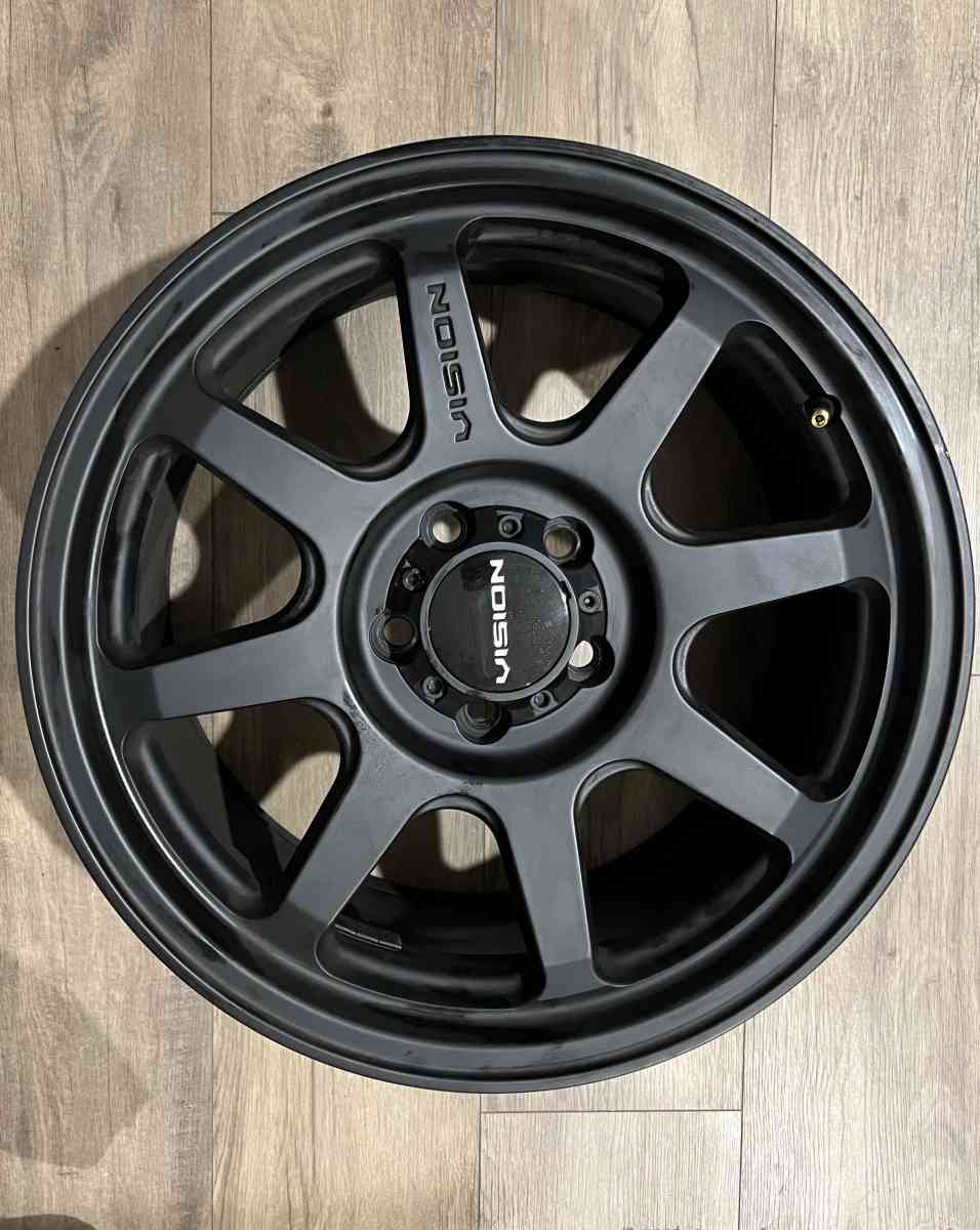 4 new identical matte black Vision rims - Lake Forest, California