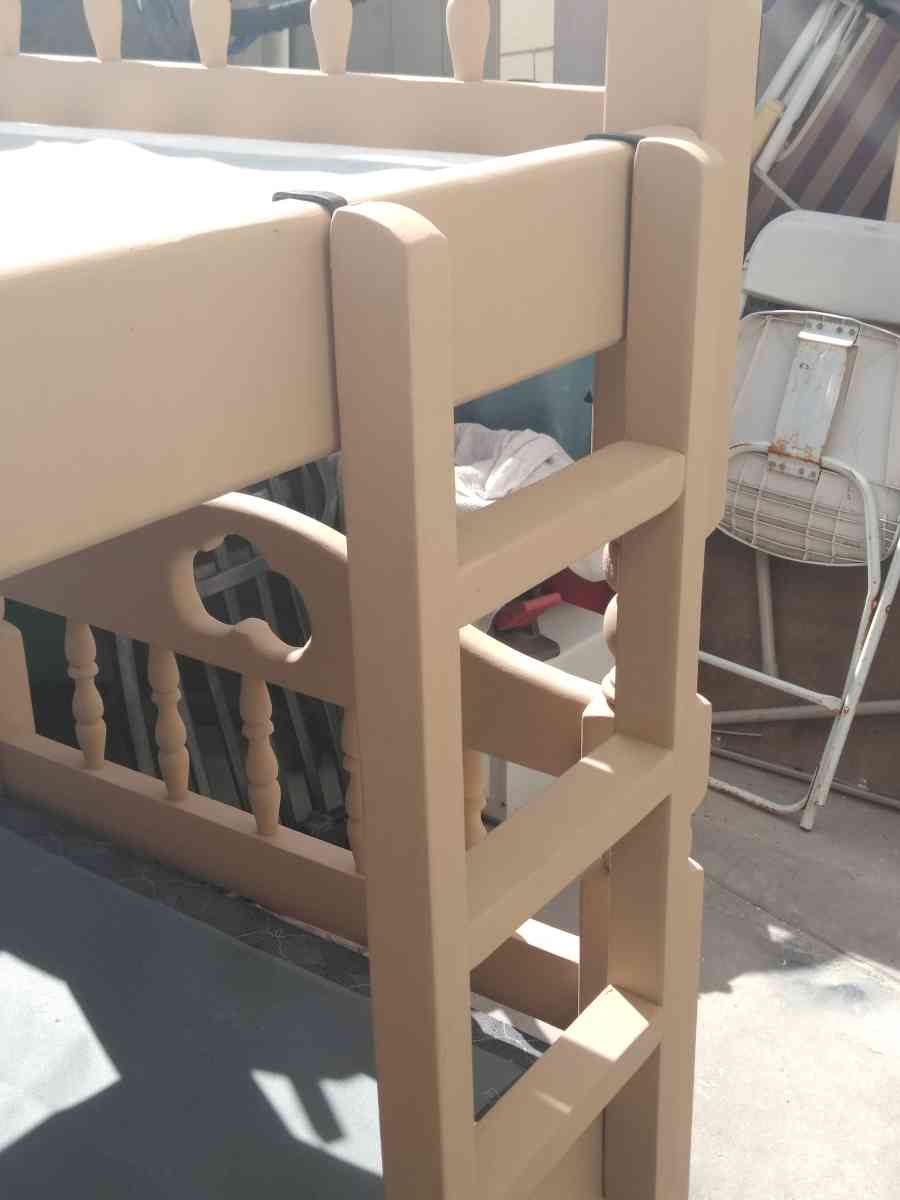 solid wood Bunk bed with box spring - Corona, California - FleaMarketBay