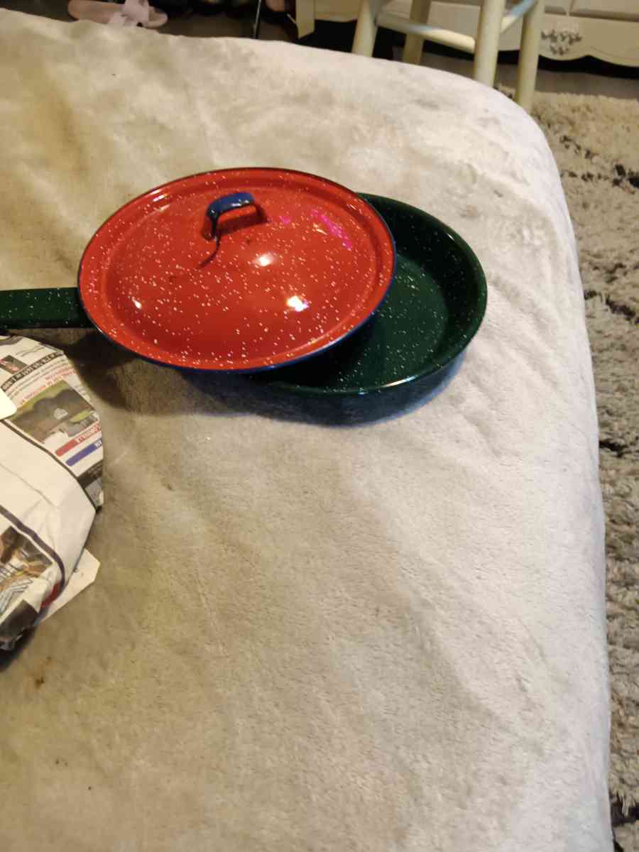 Granite Skillet with lid - Louisville, Kentucky - FleaMarketBay