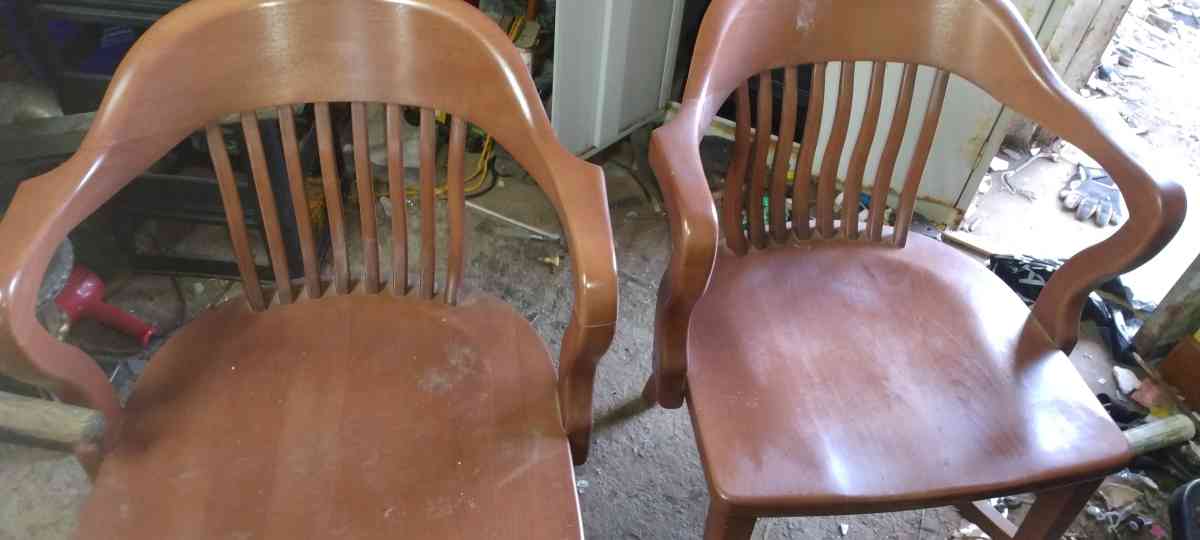 both solid wood chairs One price - Adair, Oklahoma - FleaMarketBay