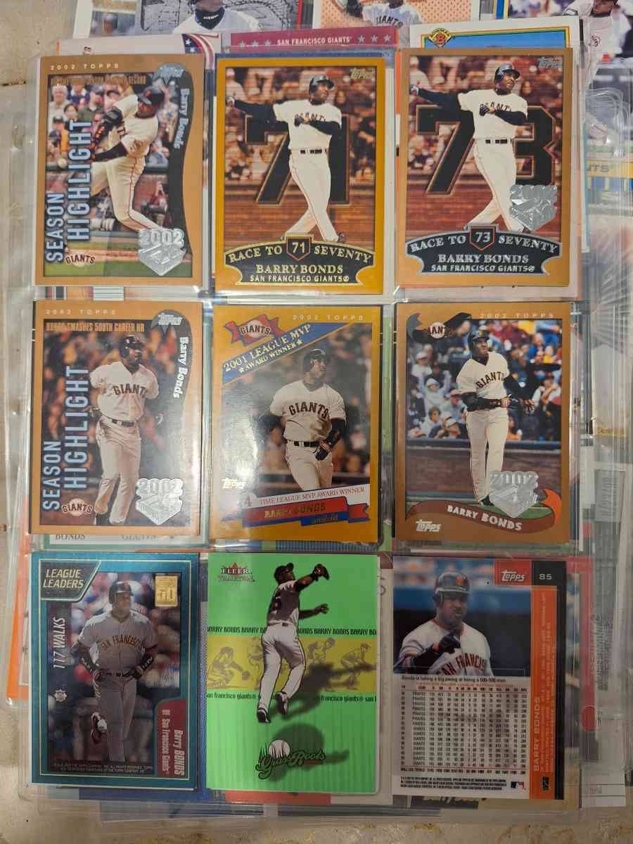 Barry bonds cards front to back in mint condition too - Miamisburg, Ohio - FleaMarketBay