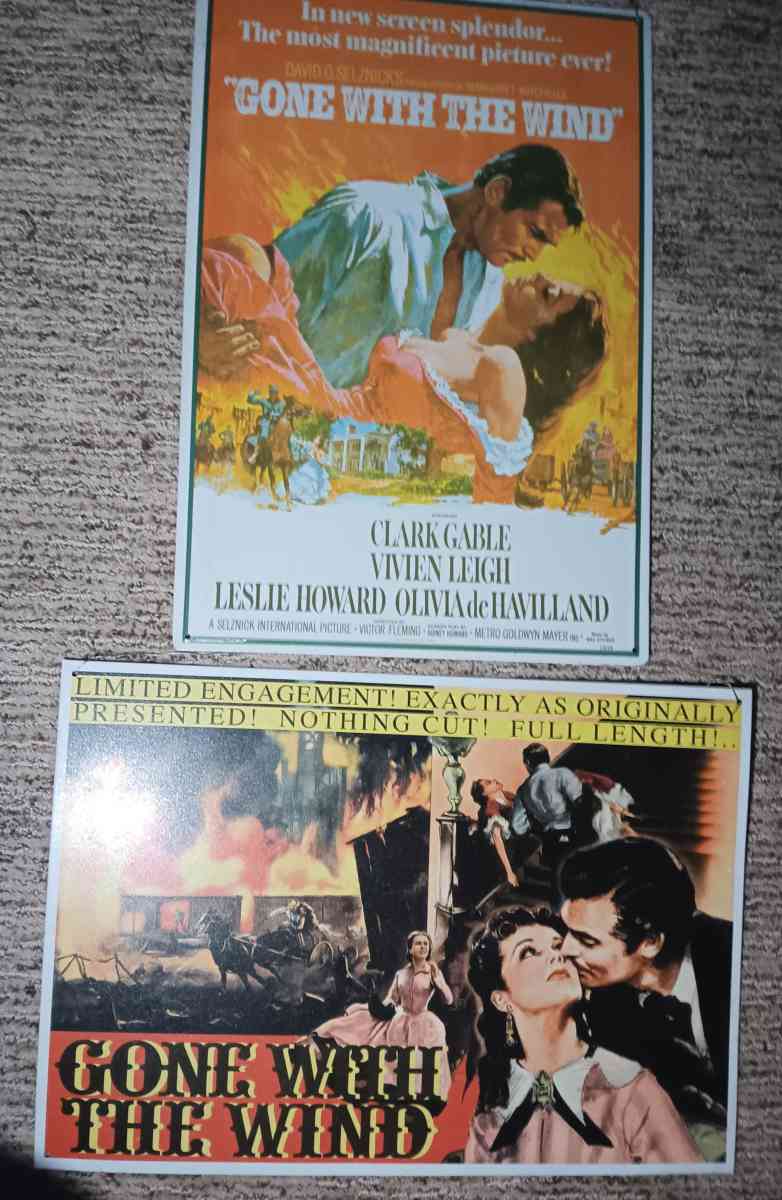 11 x 17 tin GONE WITH THE WIND posters - Fairmont, Minnesota